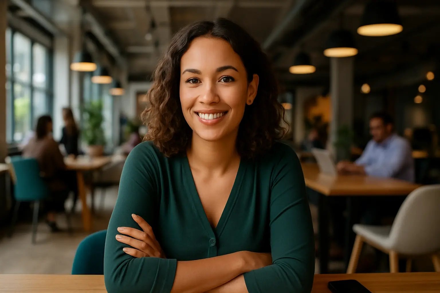 SMB Influencer in a cafe.